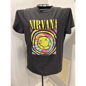 NIRVANA multi-colored piece t-shirt Men's Size Small Gray face